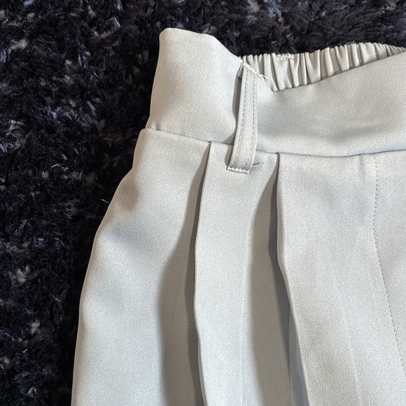 Wide Leg Baby Blue High Waisted Pants - Picture 5 of 7